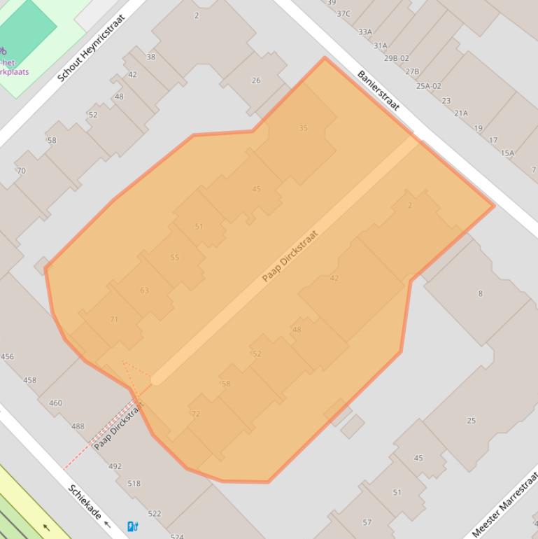 Kaart van postcodegebied 3032SW.