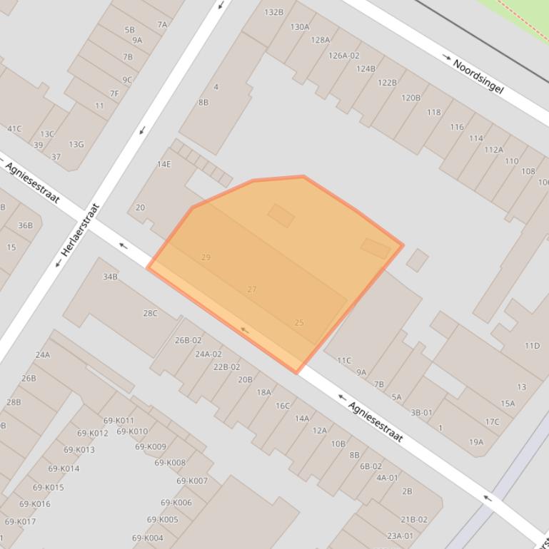 Kaart van postcodegebied 3032TB.