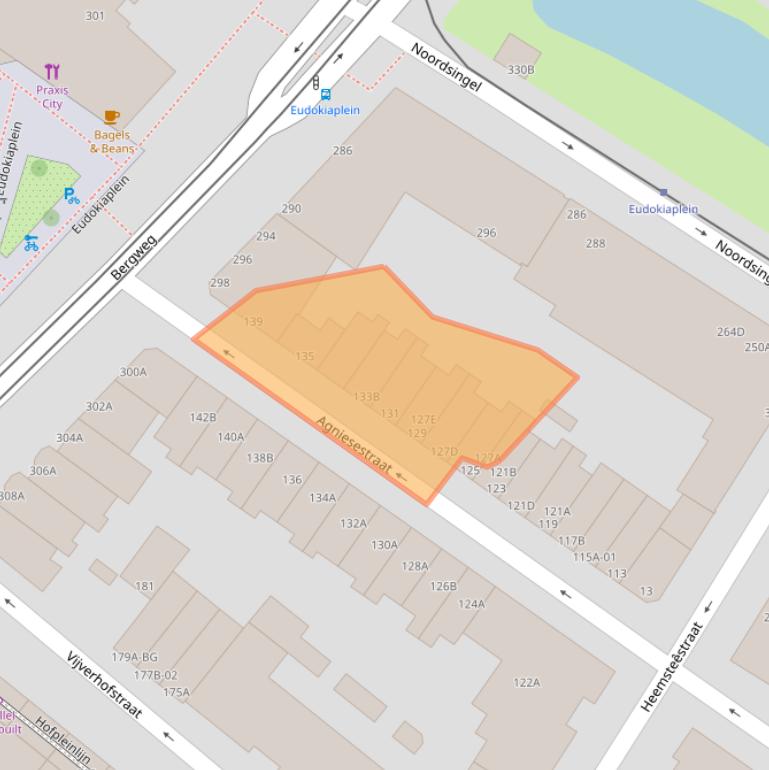 Kaart van postcodegebied 3032TJ.