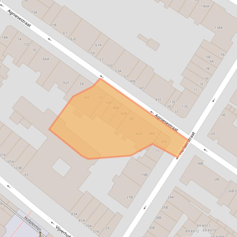 Kaart van postcodegebied 3032TM.