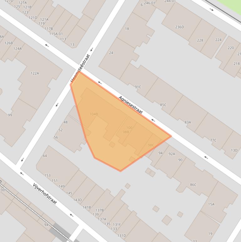 Kaart van postcodegebied 3032TR.