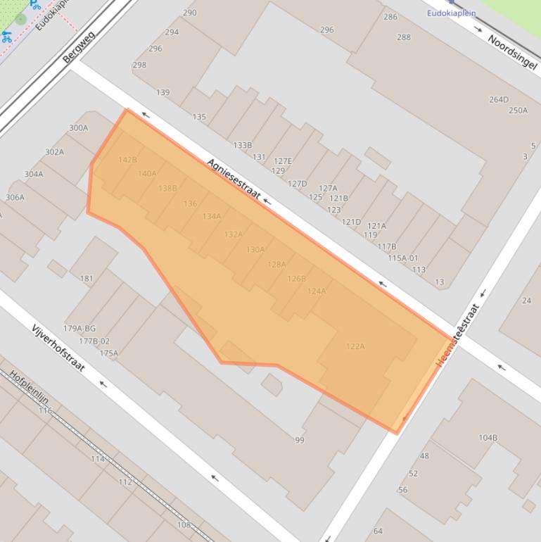 Kaart van postcodegebied 3032TS.