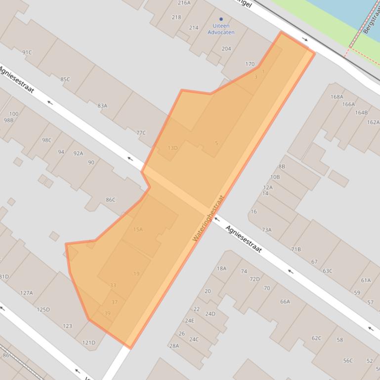 Kaart van postcodegebied 3032VH.