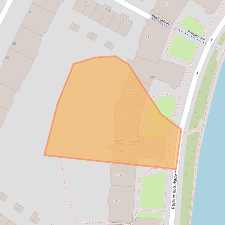 Kaart van postcodegebied 3032XE.