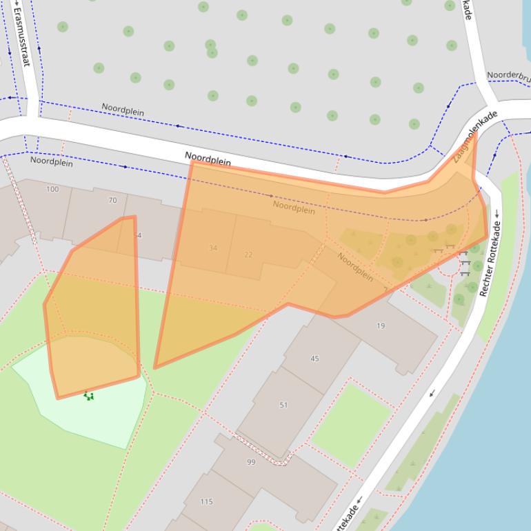 Kaart van postcodegebied 3032XL.