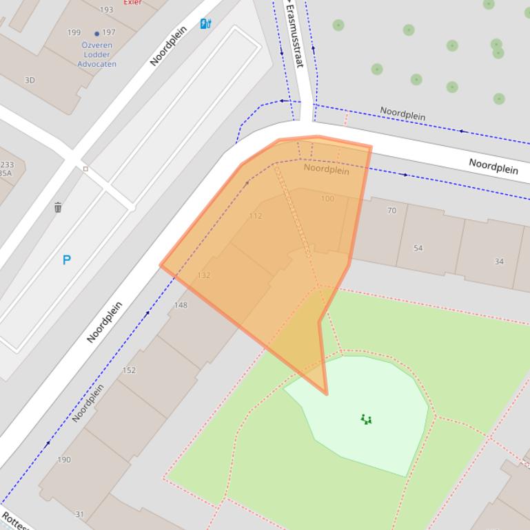 Kaart van postcodegebied 3032XN.