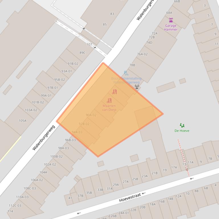 Kaart van postcodegebied 3033AH.