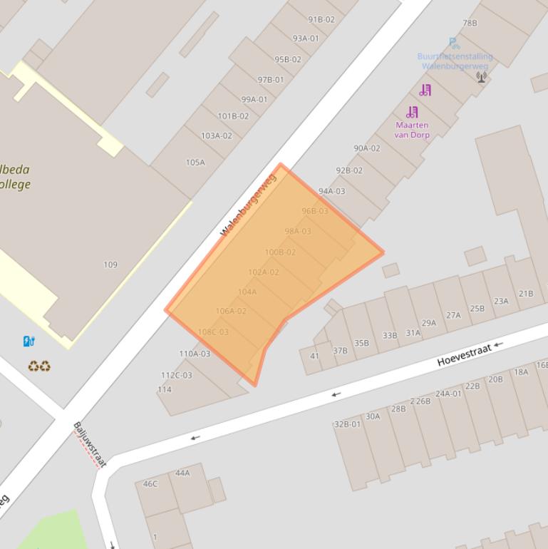 Kaart van postcodegebied 3033AJ.