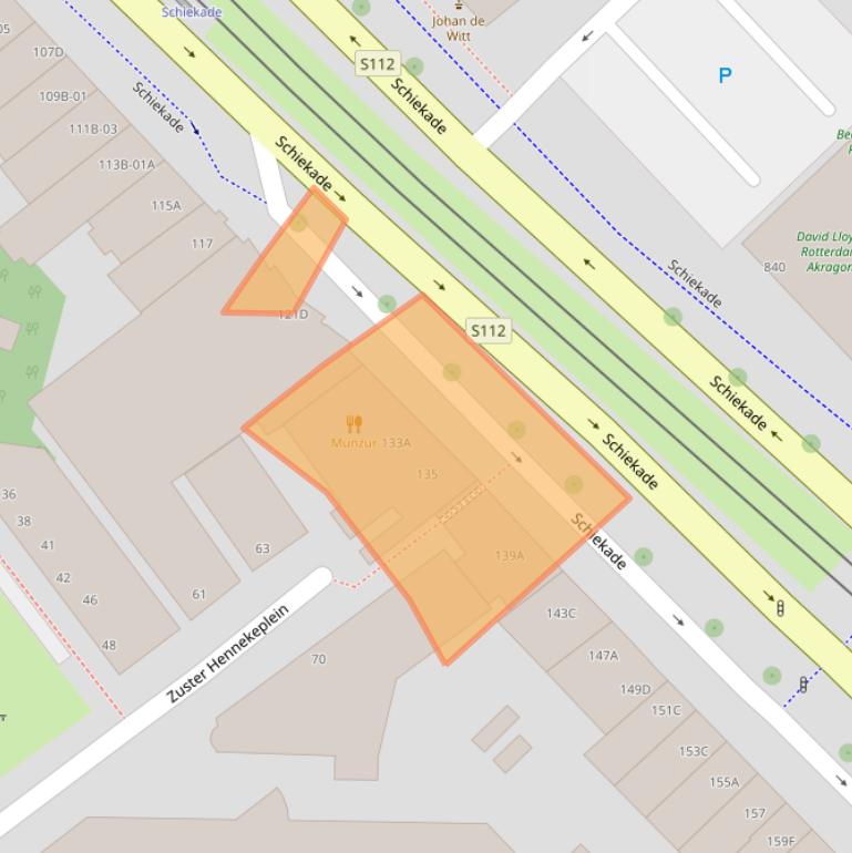 Kaart van postcodegebied 3033BL.