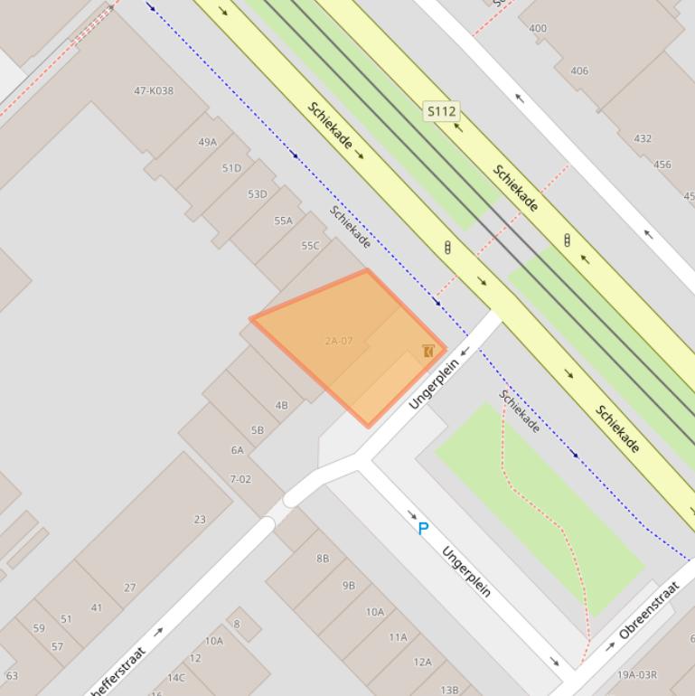 Kaart van postcodegebied 3033BR.