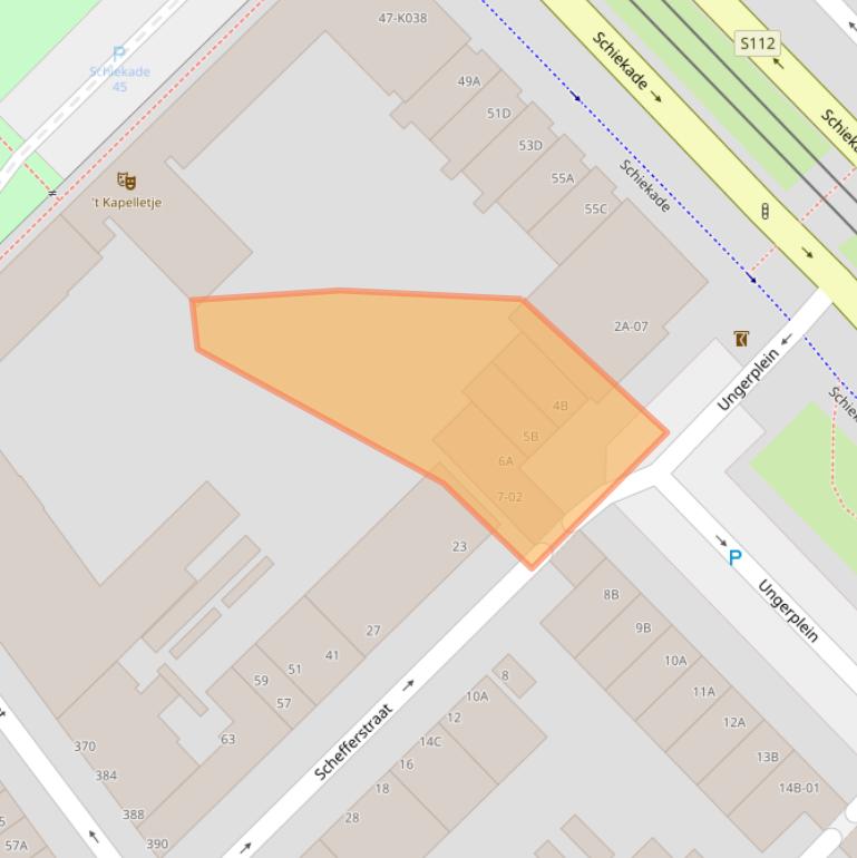 Kaart van postcodegebied 3033BS.