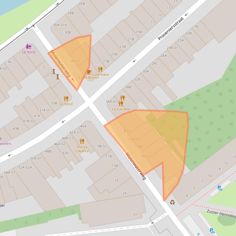 Kaart van postcodegebied 3033CB.