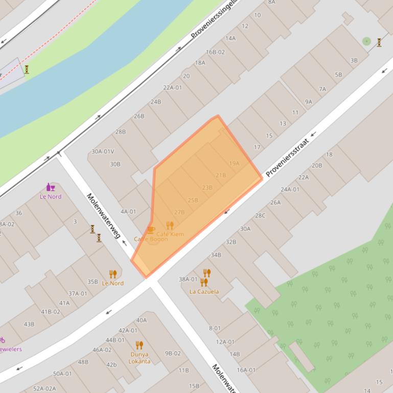 Kaart van postcodegebied 3033CG.