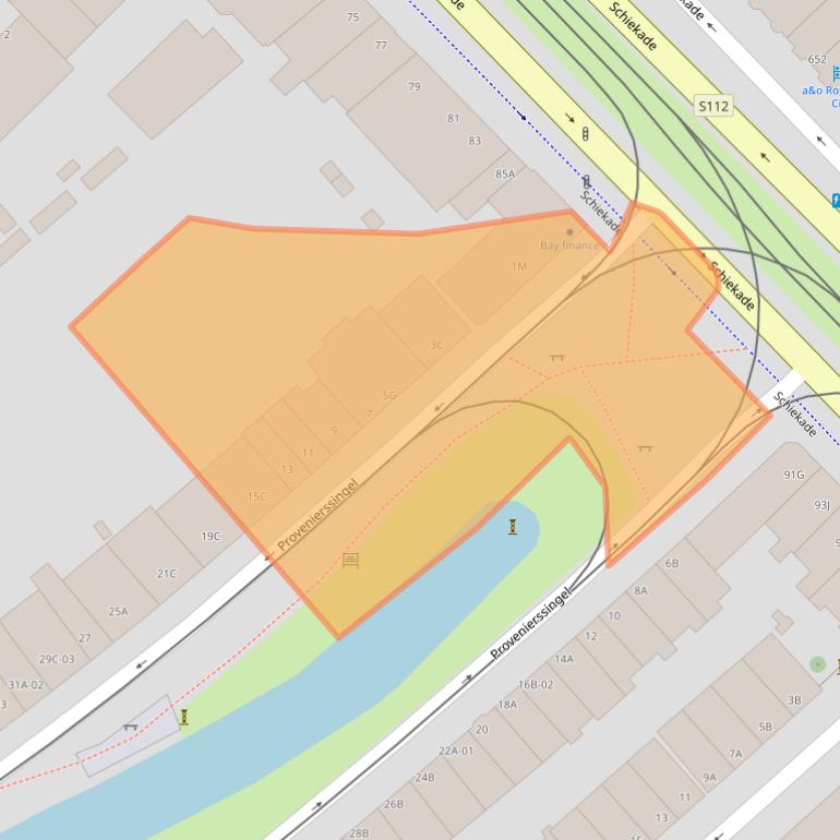 Kaart van postcodegebied 3033ED.