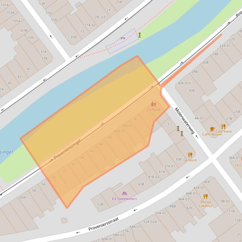 Kaart van postcodegebied 3033EM.