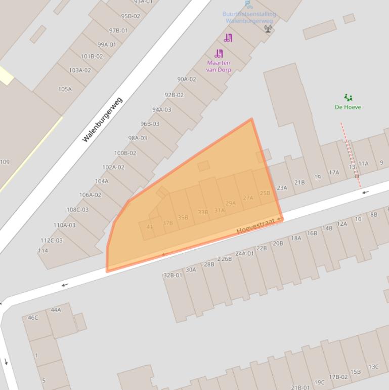 Kaart van postcodegebied 3033GB.