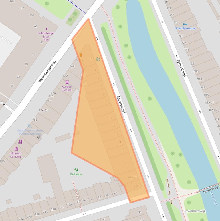 Kaart van postcodegebied 3033GE.