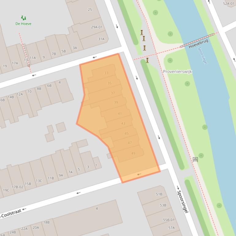 Kaart van postcodegebied 3033GG.