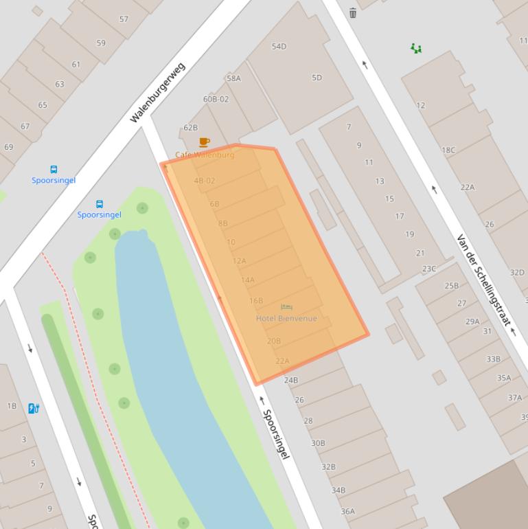 Kaart van postcodegebied 3033GK.