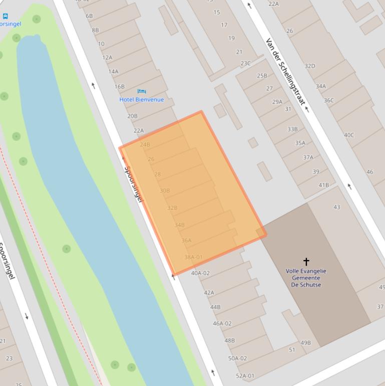 Kaart van postcodegebied 3033GL.