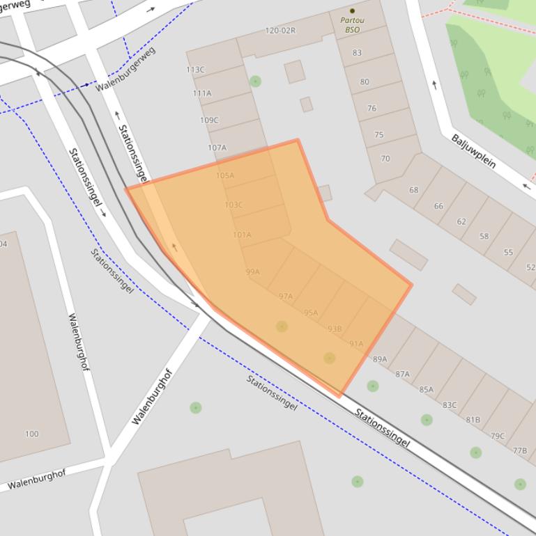 Kaart van postcodegebied 3033HG.