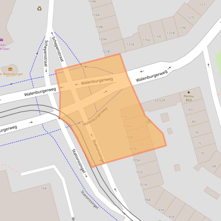 Kaart van postcodegebied 3033HH.