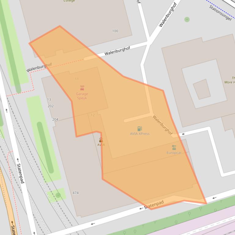 Kaart van postcodegebied 3033HK.