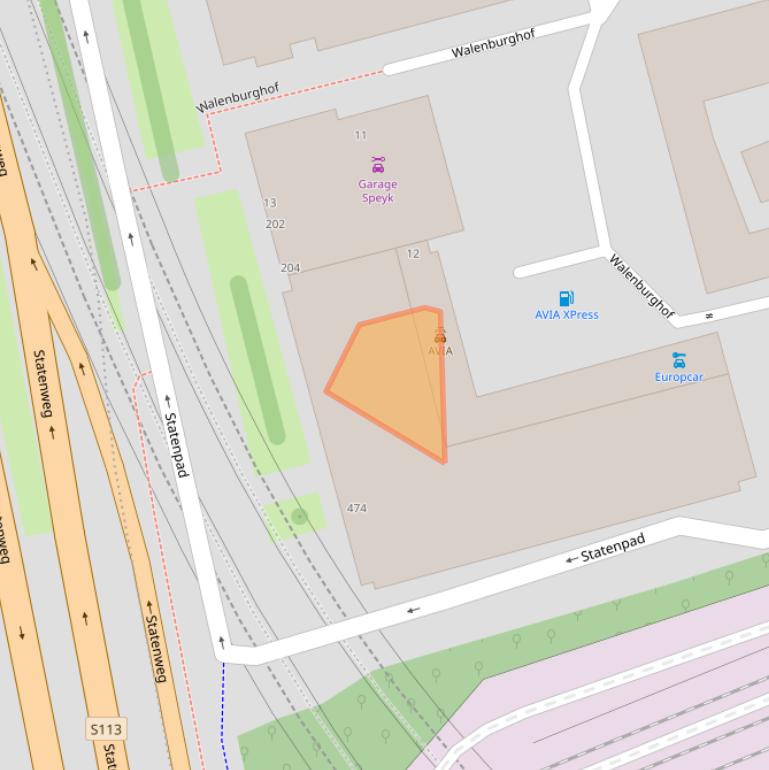 Kaart van postcodegebied 3033JB.