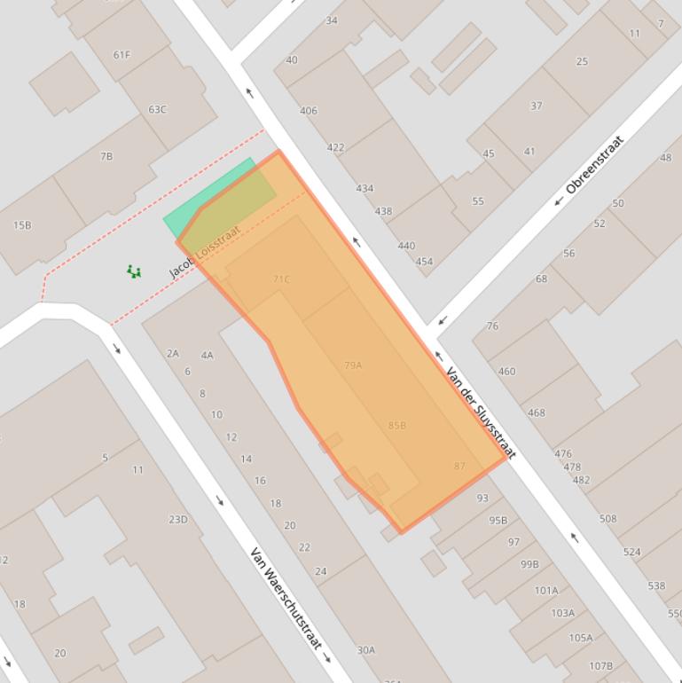 Kaart van postcodegebied 3033SG.