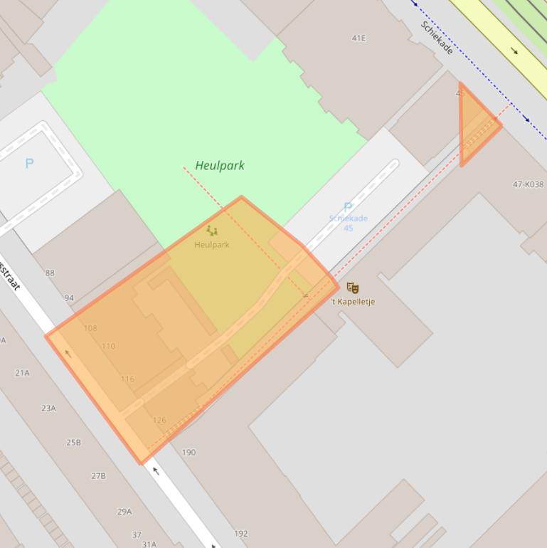 Kaart van postcodegebied 3033SP.