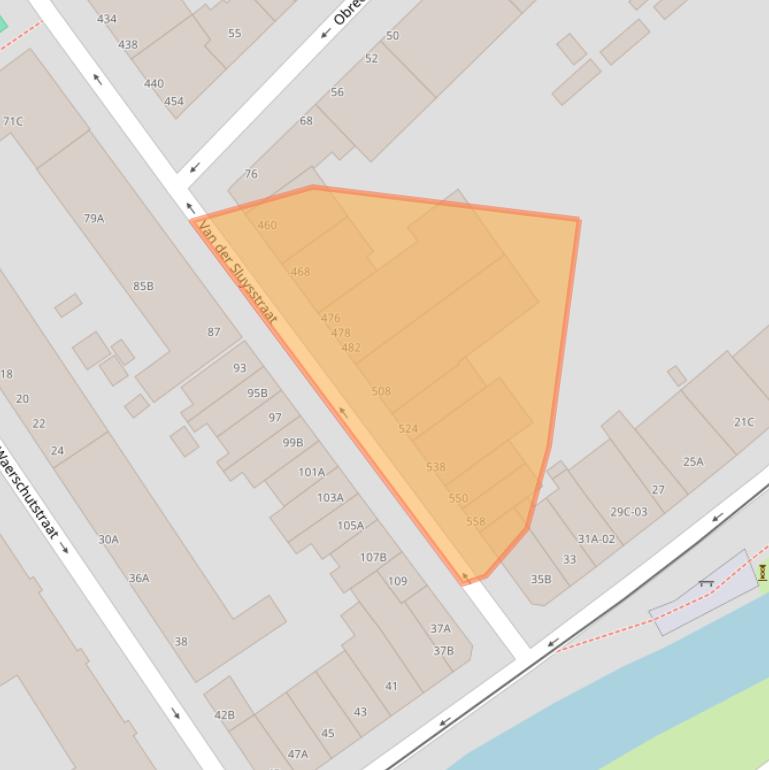 Kaart van postcodegebied 3033SV.