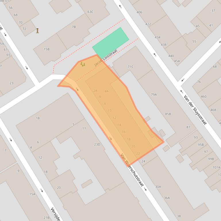 Kaart van postcodegebied 3033TM.