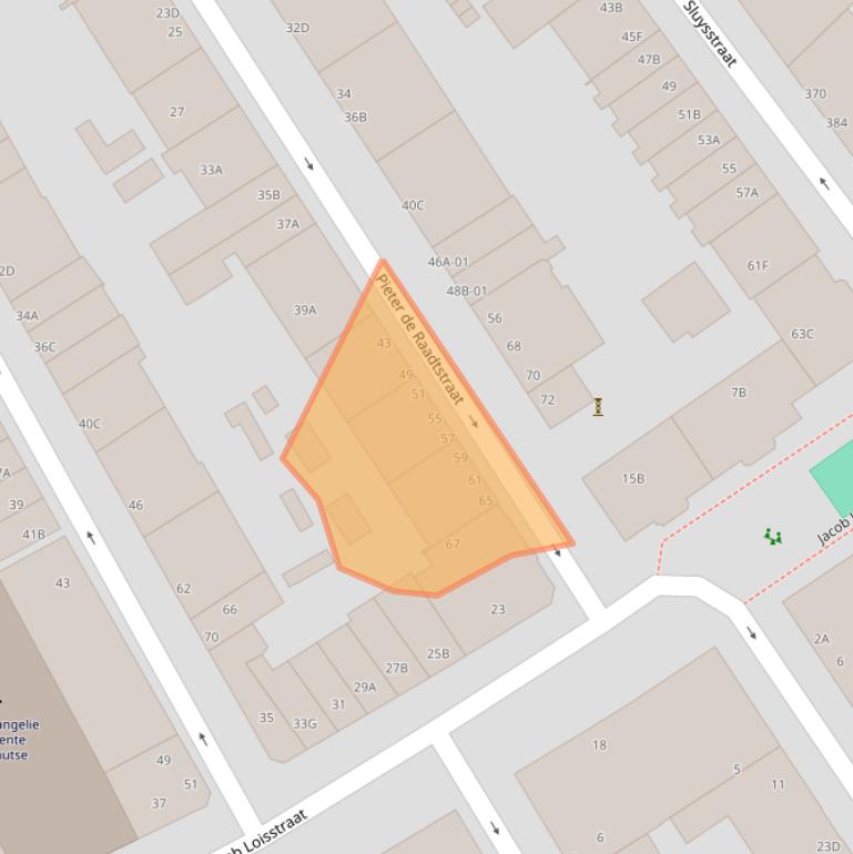 Kaart van postcodegebied 3033VD.