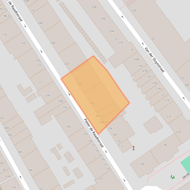 Kaart van postcodegebied 3033VH.