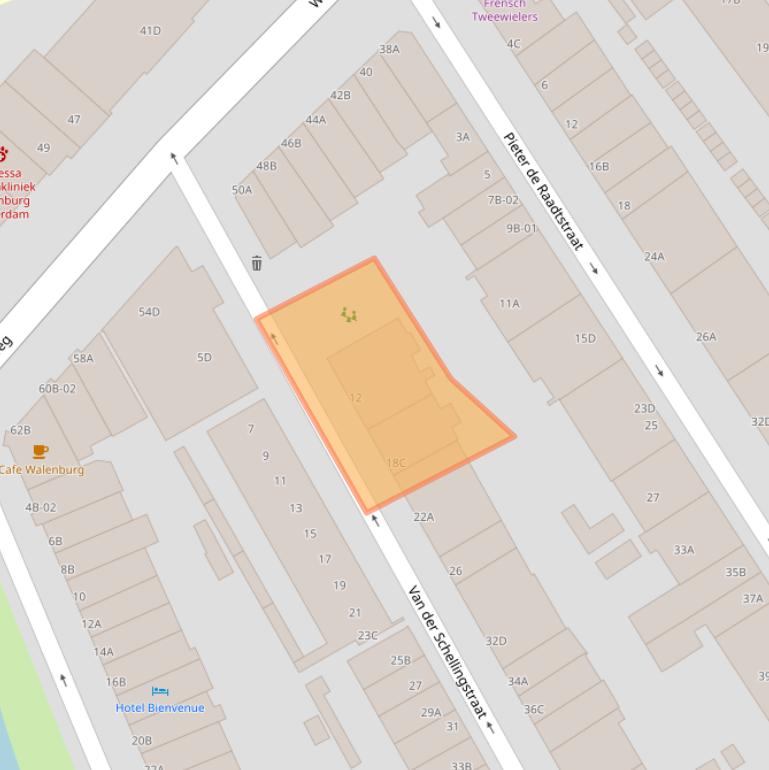 Kaart van postcodegebied 3033VM.