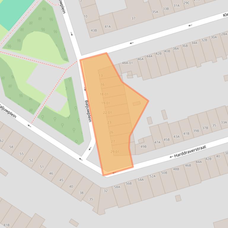 Kaart van postcodegebied 3033XB.
