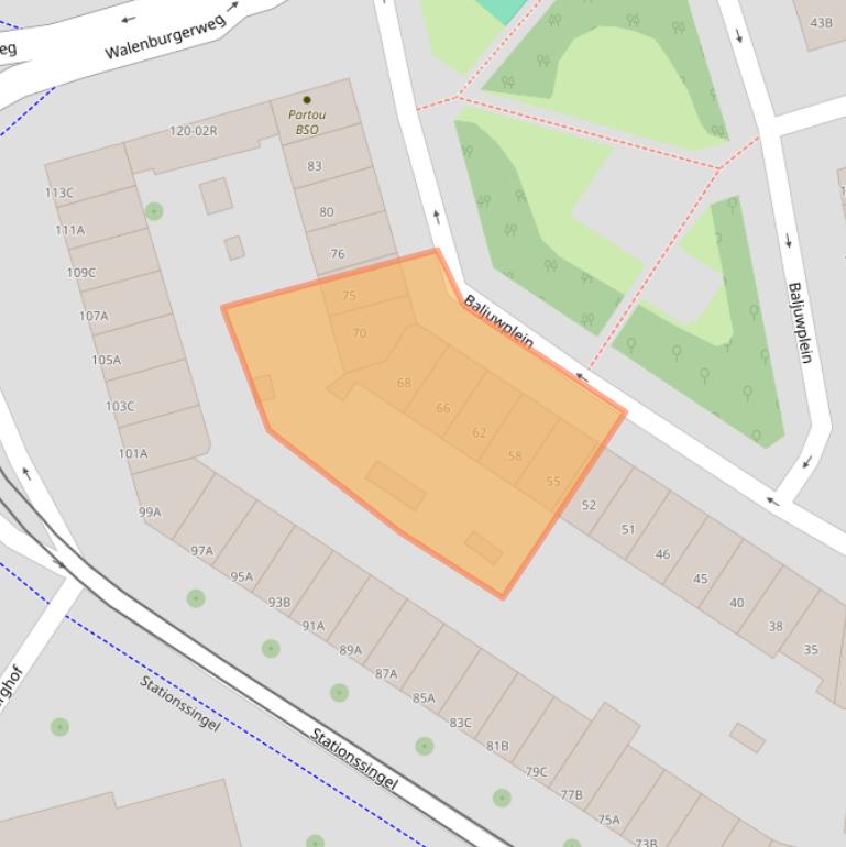 Kaart van postcodegebied 3033XD.