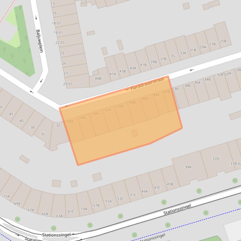 Kaart van postcodegebied 3033XM.