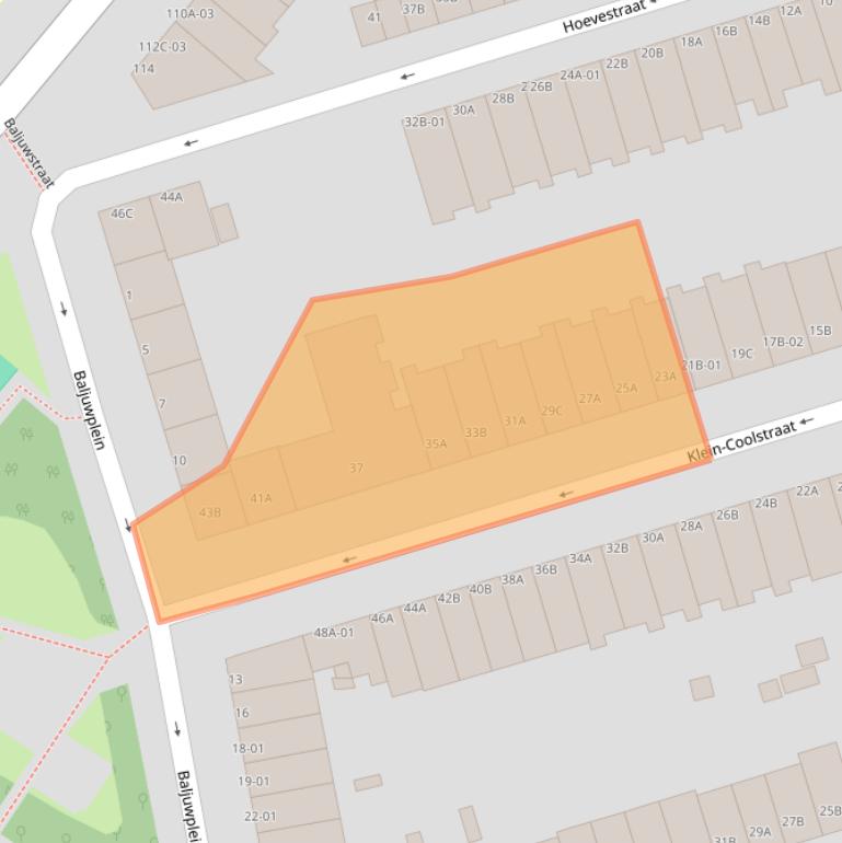 Kaart van postcodegebied 3033XR.