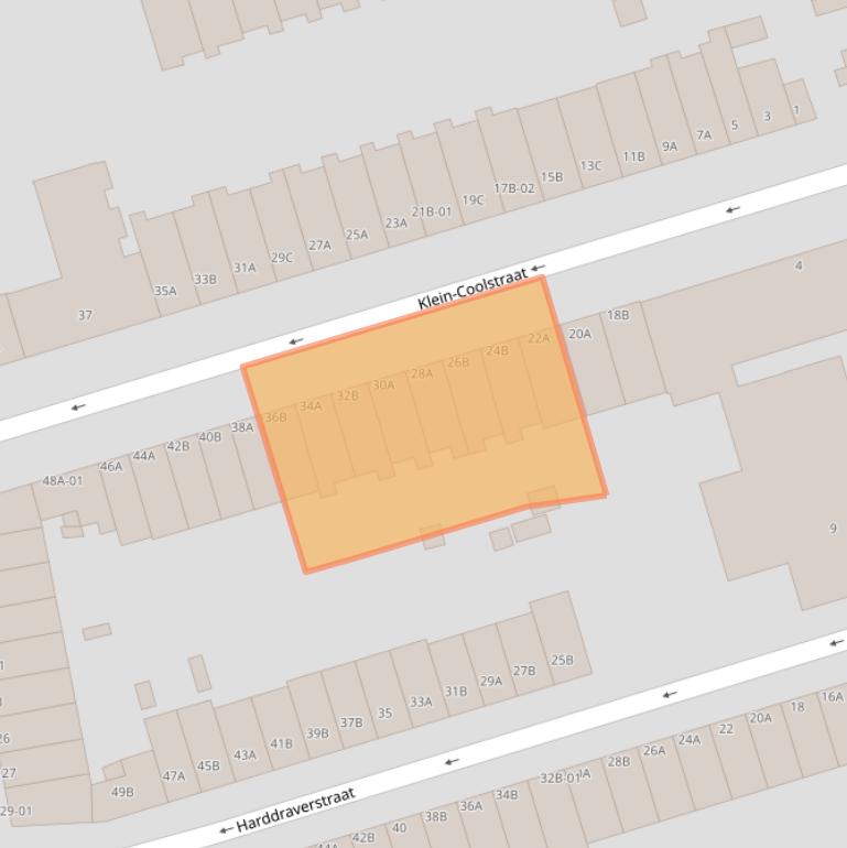 Kaart van postcodegebied 3033XT.