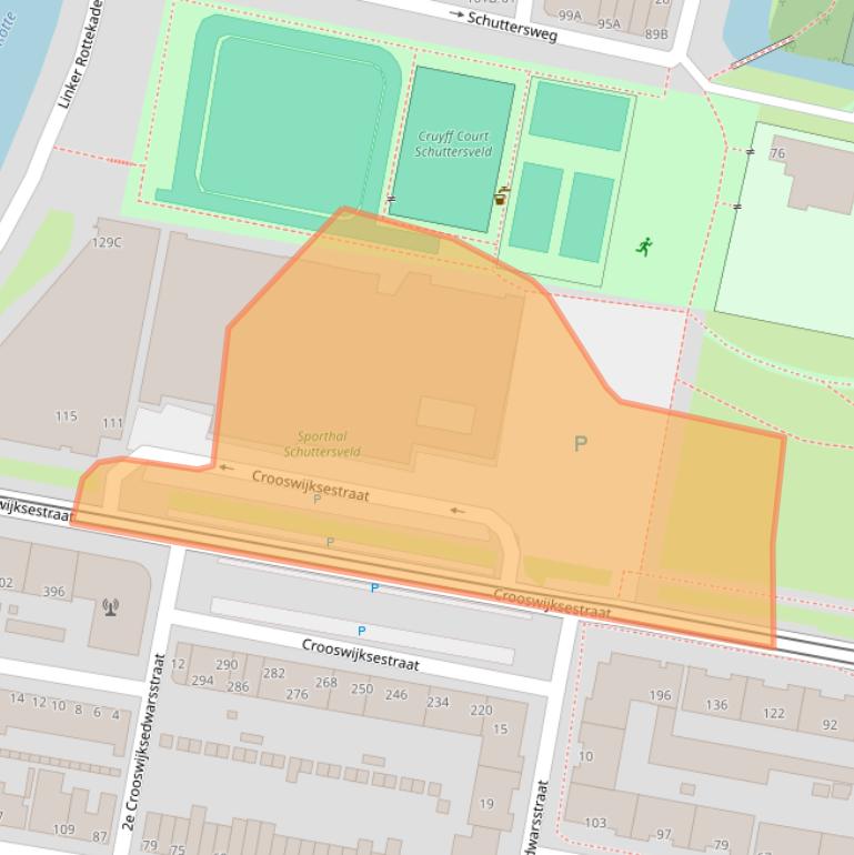 Kaart van postcodegebied 3034AE.