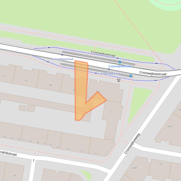 Kaart van postcodegebied 3034AM.