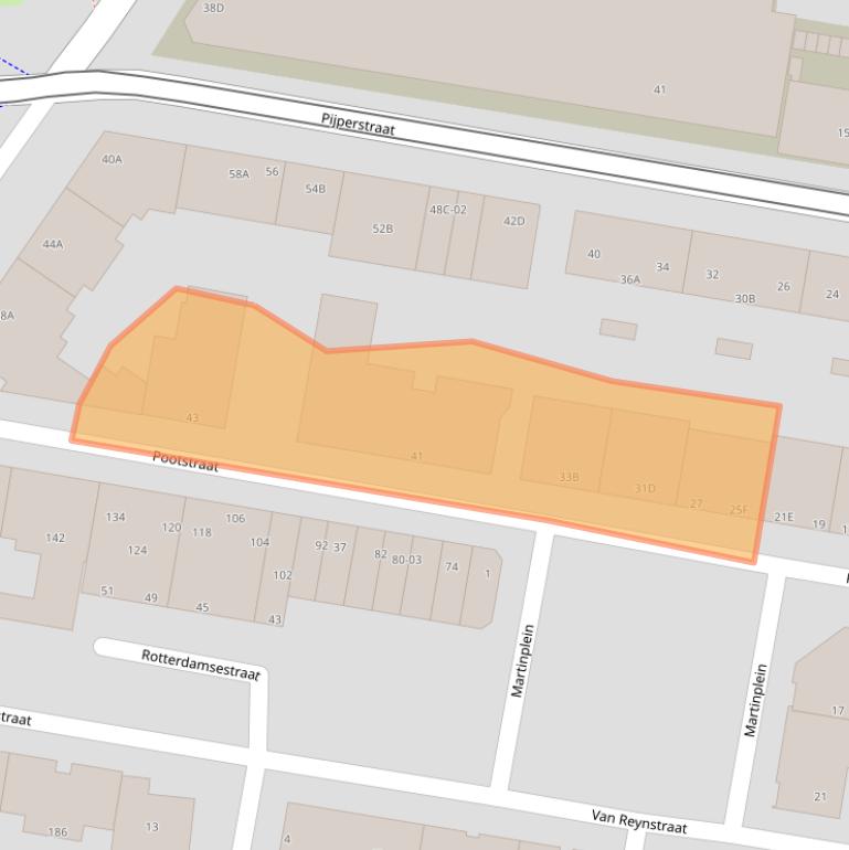 Kaart van postcodegebied 3034BB.