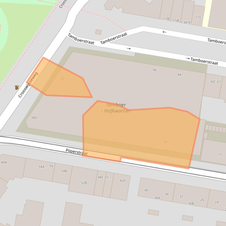 Kaart van postcodegebied 3034BG.