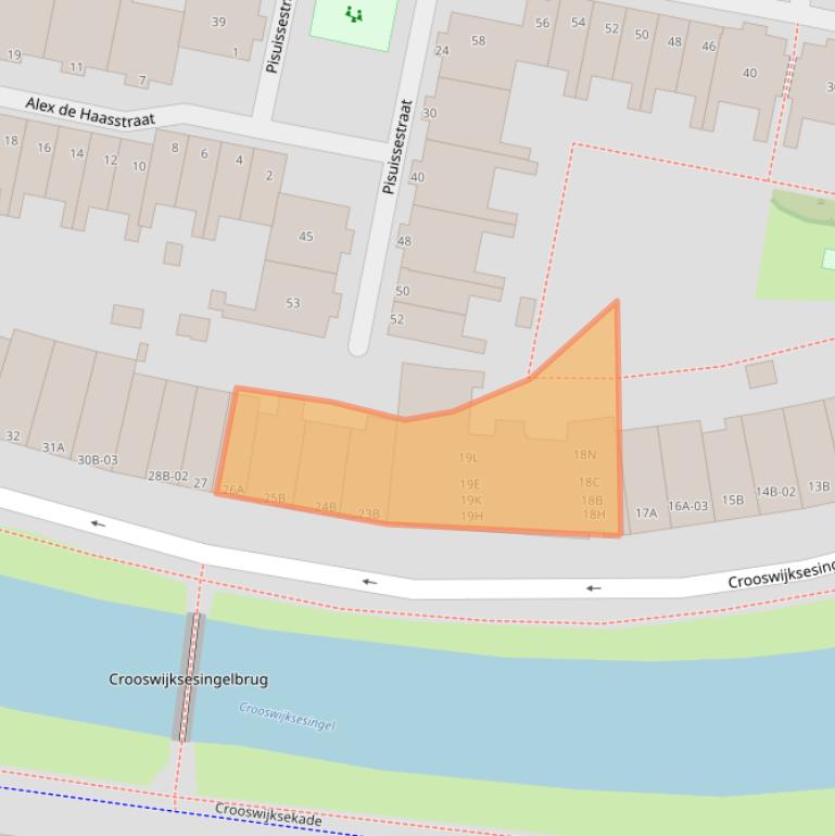 Kaart van postcodegebied 3034CH.