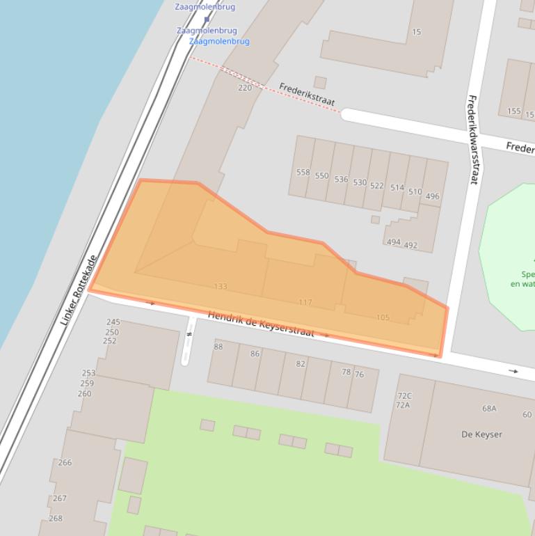 Kaart van postcodegebied 3034CL.