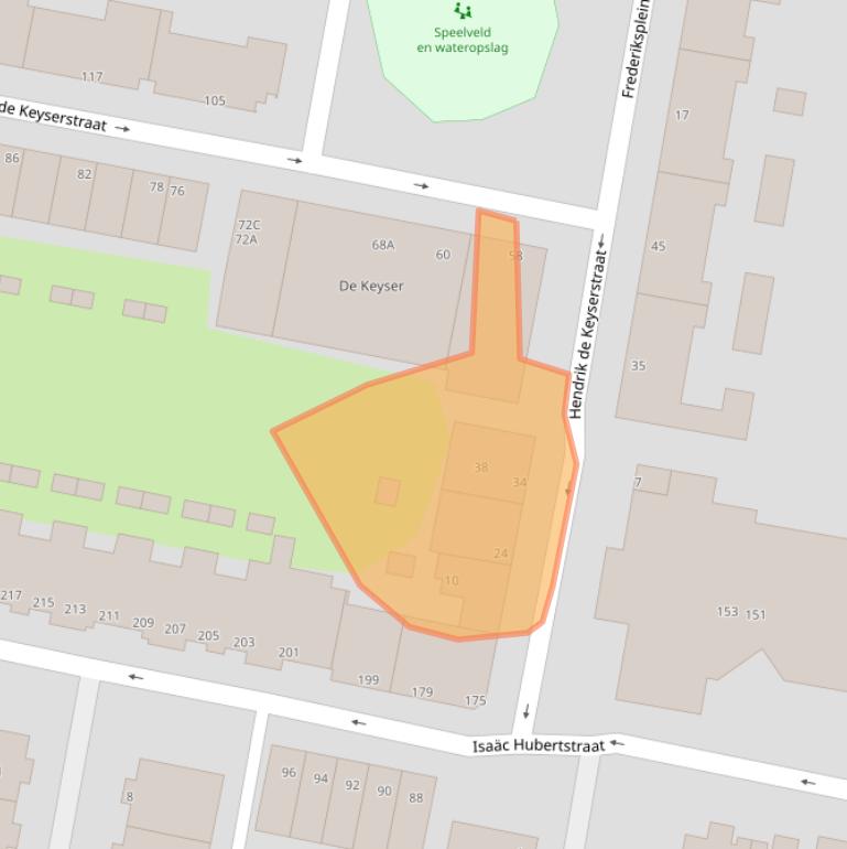 Kaart van postcodegebied 3034CM.