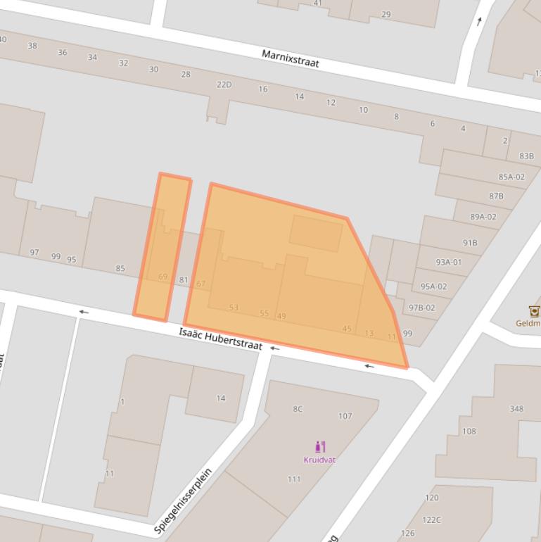 Kaart van postcodegebied 3034CP.