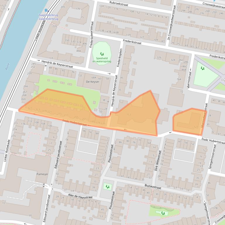 Kaart van postcodegebied 3034CS.