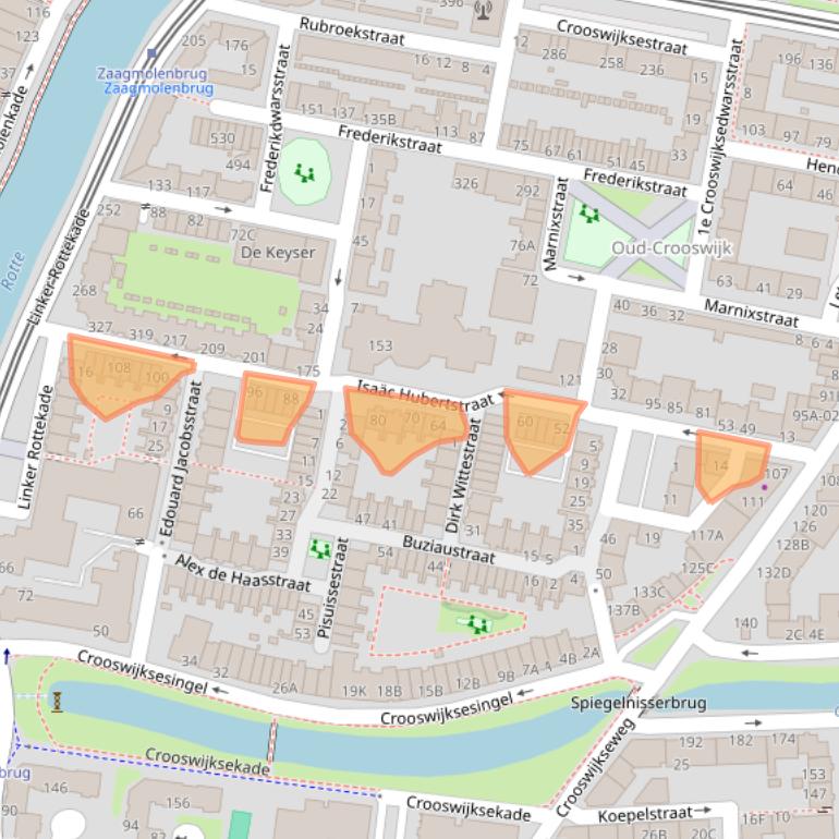 Kaart van postcodegebied 3034CT.